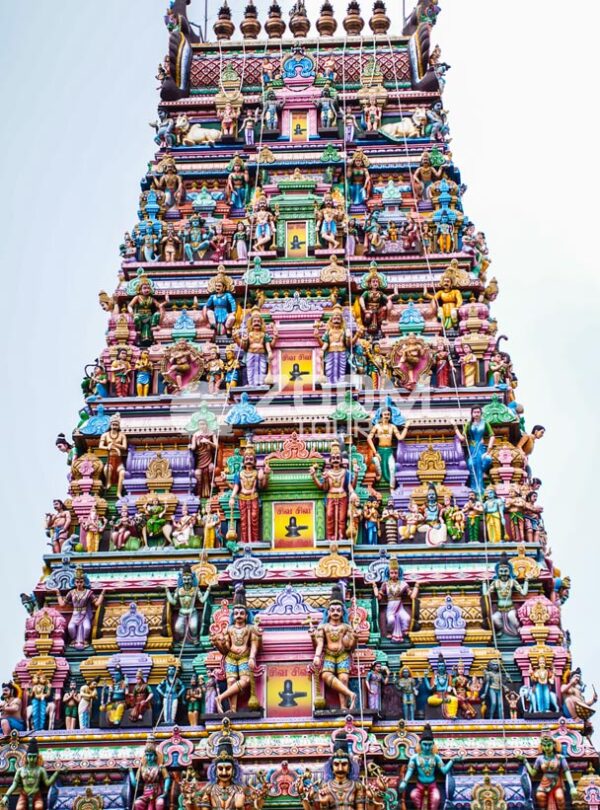 Dravidian-style Hindu temple tower in Colombo